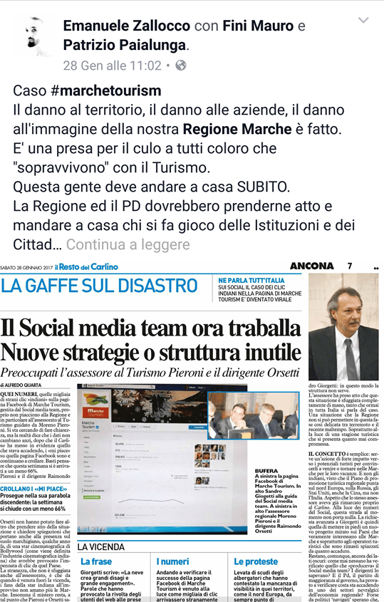 Il caso #destinazionemarche